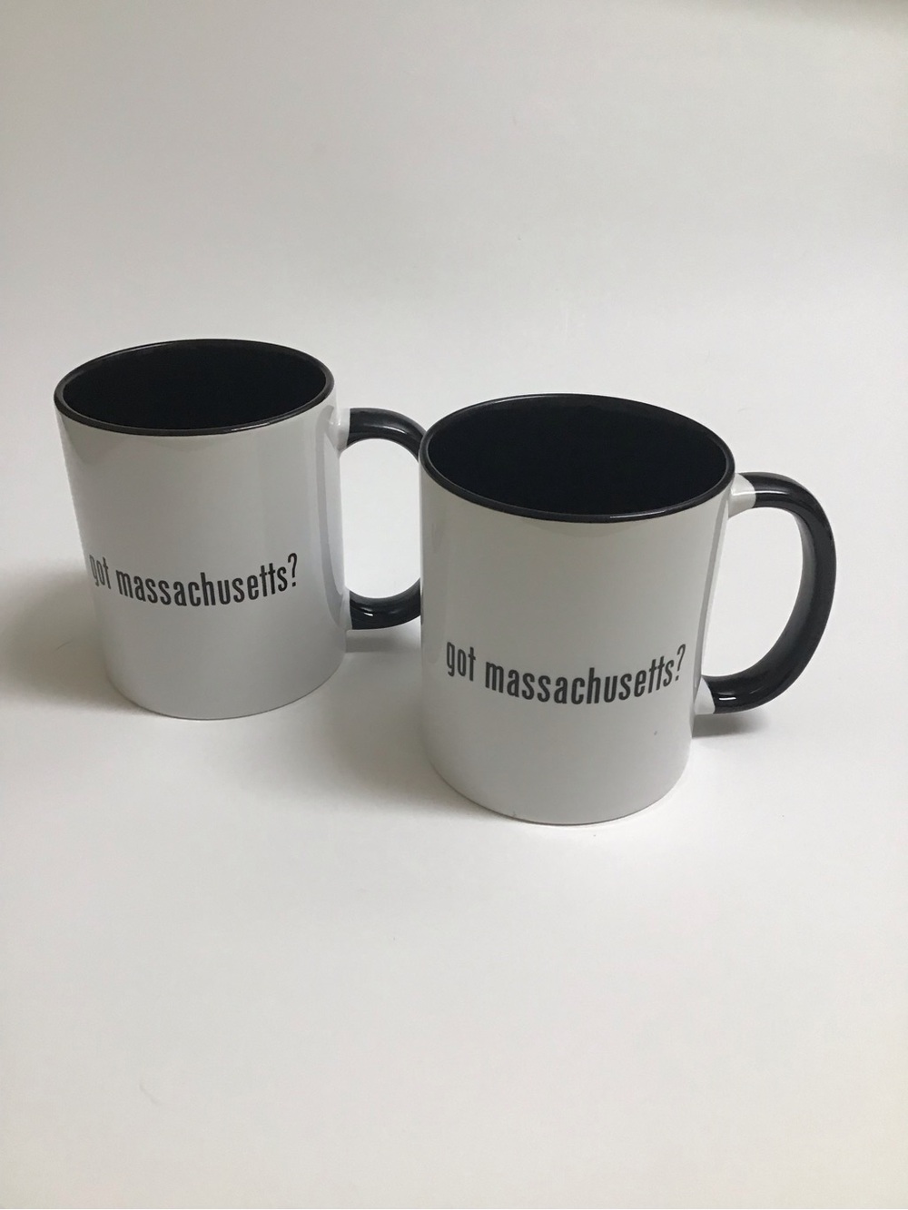 Got Massachusetts PAIR Coffee Mugs Tea Cups Orca Castings Classic Ad Vintage MA